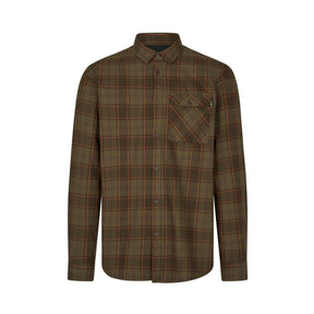 Seeland - Glen Flannel Skjorte // Pine Green/Dark Navy Check fra Seeland - billede nr. 1 hos GrejFreak.dk