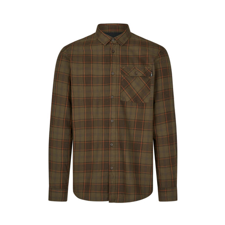 Seeland - Glen Flannel Skjorte // Pine Green/Dark Navy Check fra Seeland - billede nr. 1 hos GrejFreak.dk