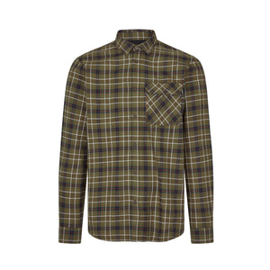 Seeland - Glen Flannel Skjorte // Grape Leaf/Dark Navy Check fra Seeland - billede nr. 1 hos GrejFreak.dk