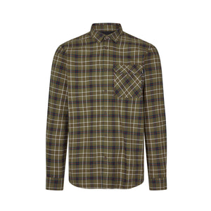 Seeland - Glen Flannel Skjorte // Grape Leaf/Dark Navy Check fra Seeland - billede nr. 1 hos GrejFreak.dk