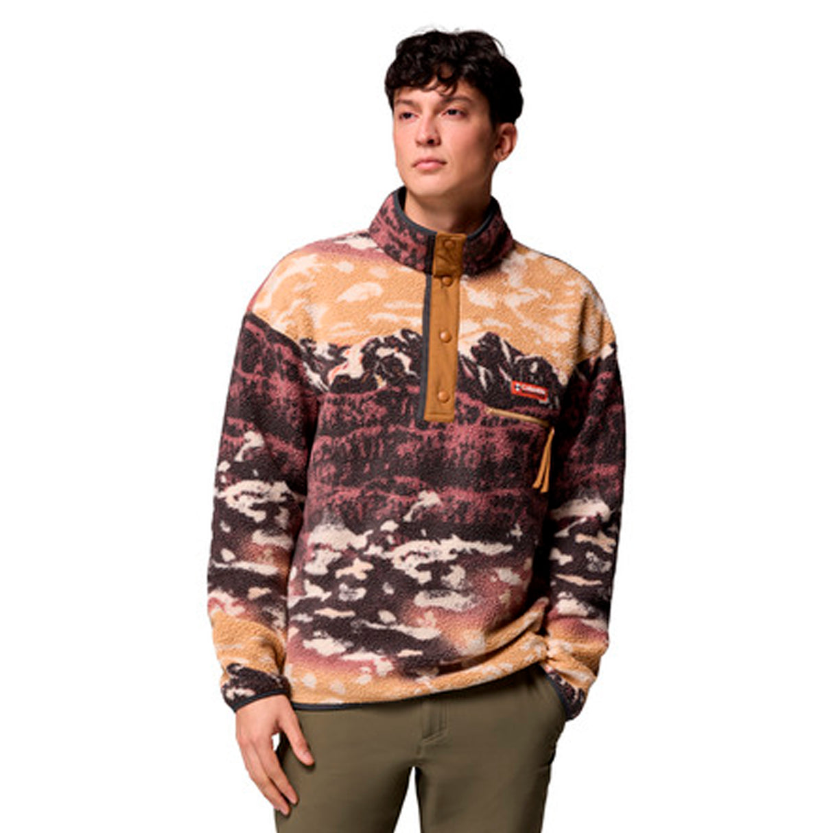 Columbia - Helvetia II Printed Half Snap Fleece Pullover // Camel Brown Sisters fra Columbia - billede nr. 4 hos GrejFreak.dk