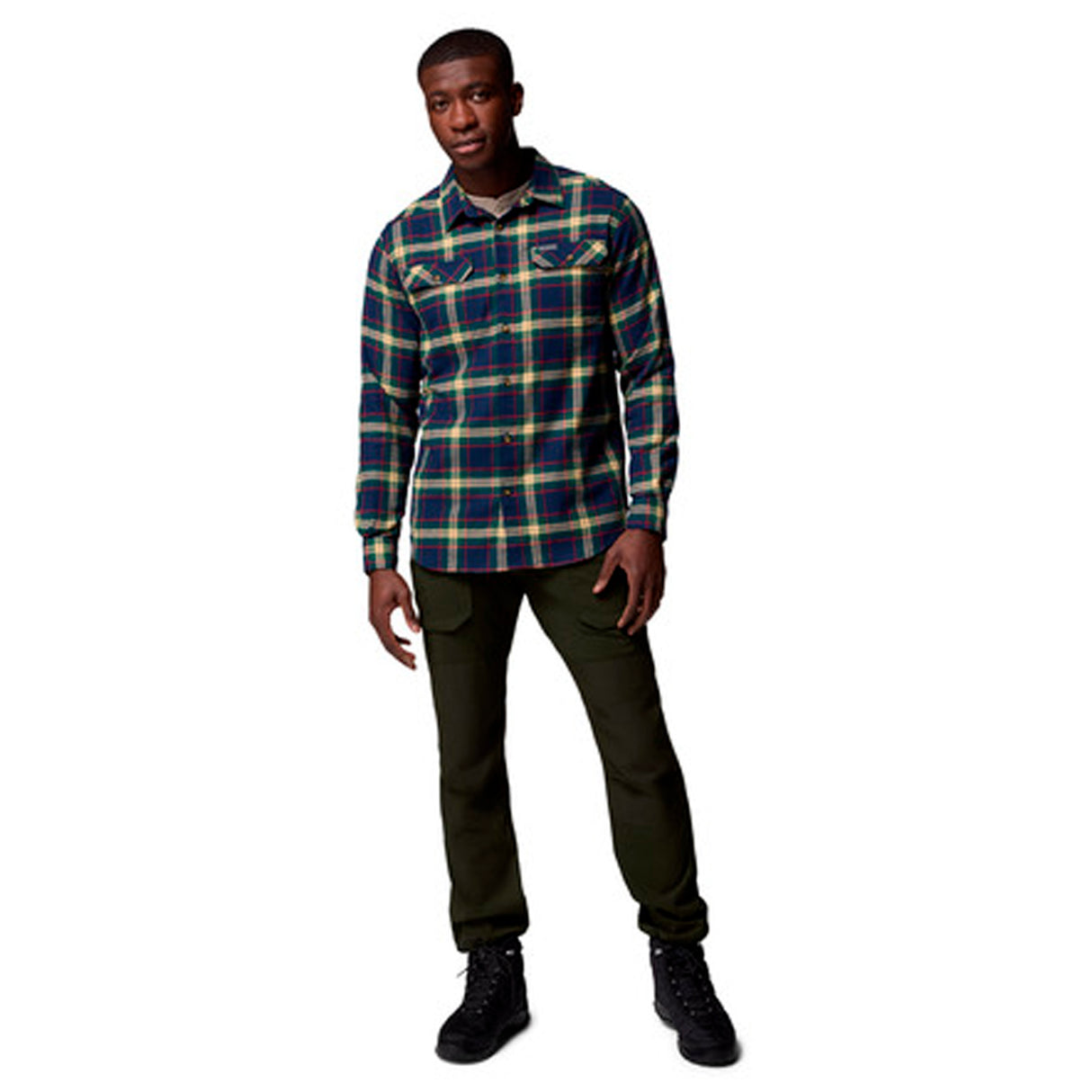 Columbia - Flare Gun Stretch Flannel Langærmet Herre Skjorte // Navy fra Columbia - billede nr. 4 hos GrejFreak.dk