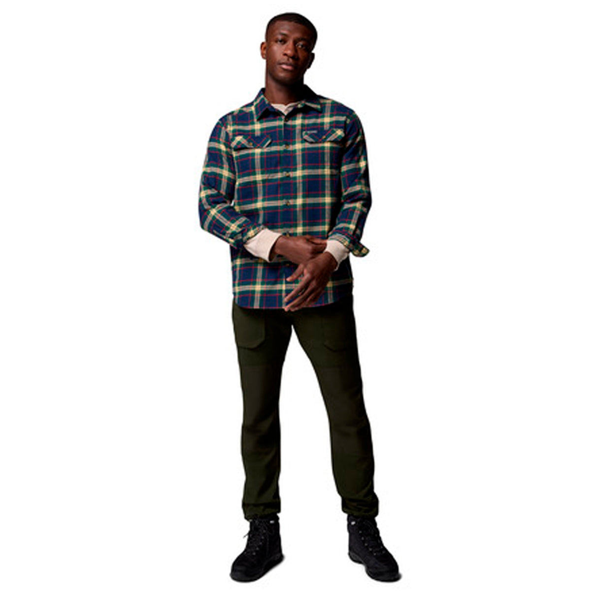 Columbia - Flare Gun Stretch Flannel Langærmet Herre Skjorte // Navy fra Columbia - billede nr. 5 hos GrejFreak.dk