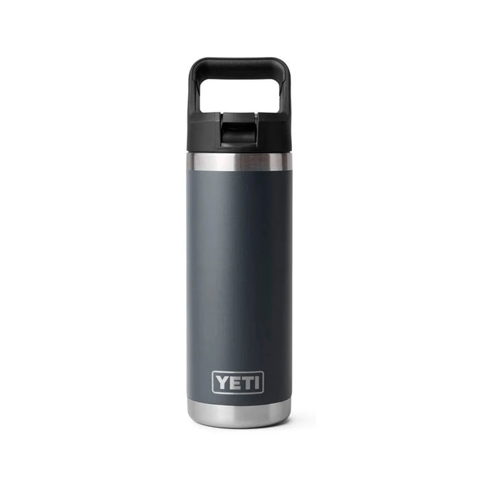 YETI - Rambler Straw Cap Flaske 532 ml // Charcoal fra YETI - billede nr. 1 hos GrejFreak.dk