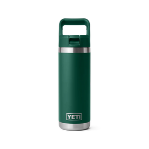 YETI - Rambler Straw Cap Flaske 532 ml // Black Forest Green fra YETI - billede nr. 1 hos GrejFreak.dk