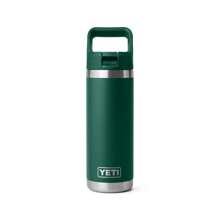 YETI - Rambler Straw Cap Flaske 532 ml // Black Forest Green fra YETI - billede nr. 1 hos GrejFreak.dk
