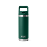 YETI - Rambler Straw Cap Flaske 532 ml // Black Forest Green fra YETI - billede nr. 1 hos GrejFreak.dk