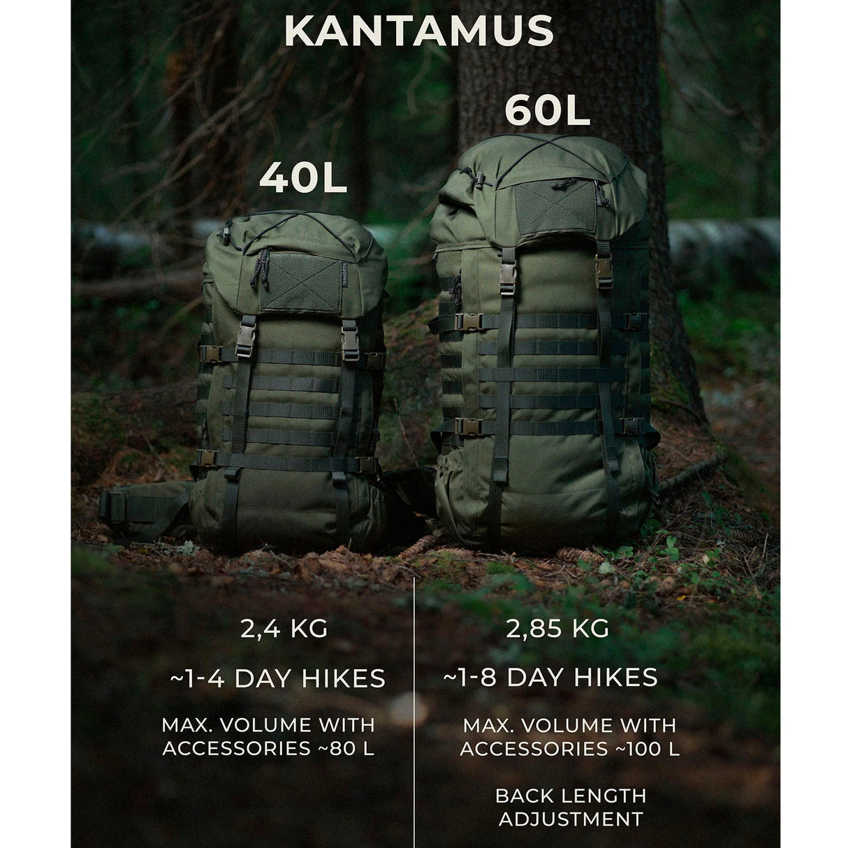 Savotta - Kantamus 60L Rygsæk // Grøn fra Savotta - billede nr. 13 hos GrejFreak.dk