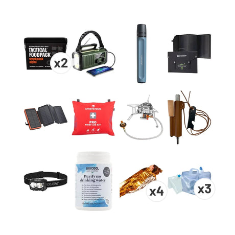 Beredskabspakke - Til Hele Familien inkl. Frysetørret Mad fra GrejFreak - billede nr. 1 hos GrejFreak.dk