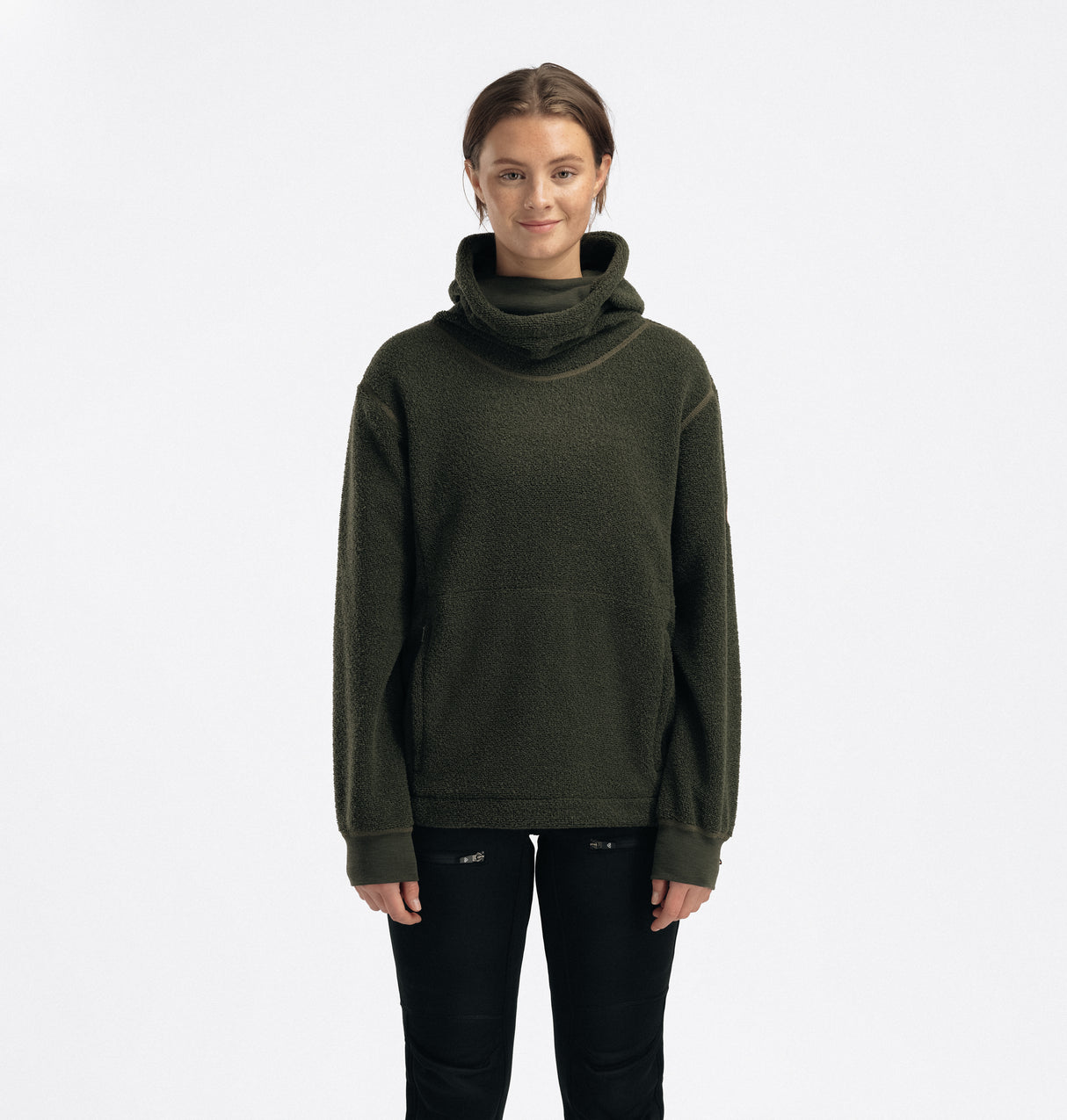 Aclima - ReBorn Terry 400g Unisex Pullover // Olive Melange fra Aclima - billede nr. 6 hos GrejFreak.dk