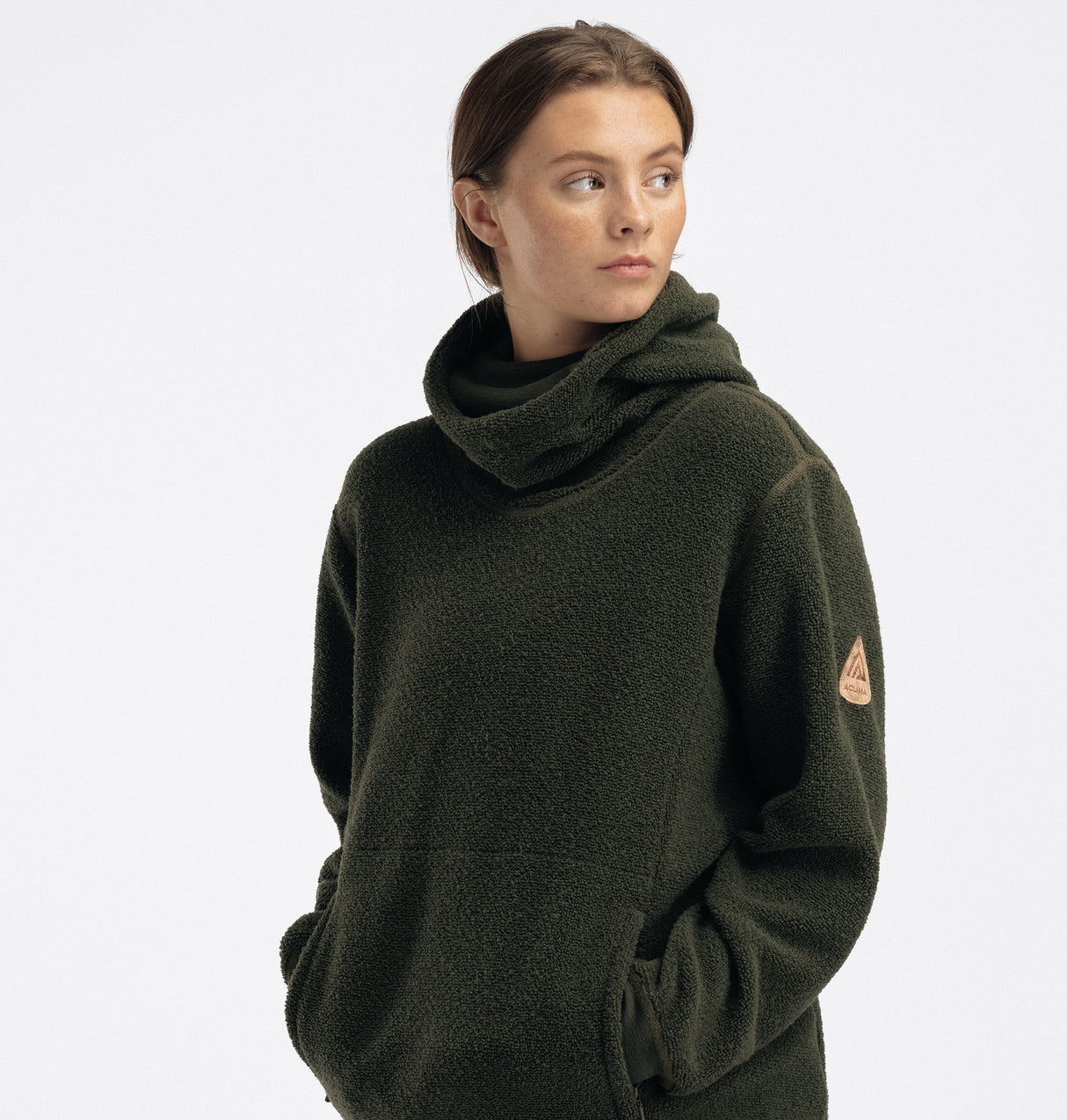 Aclima - ReBorn Terry 400g Unisex Pullover // Olive Melange fra Aclima - billede nr. 8 hos GrejFreak.dk