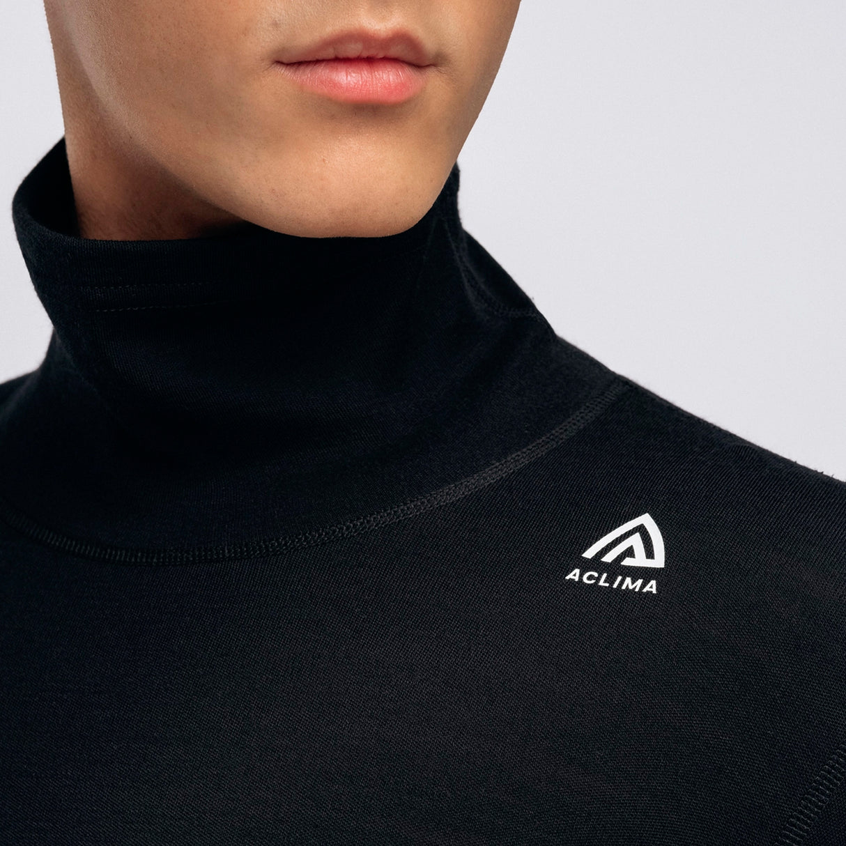 Aclima - WarmWool Herre Roll Neck // Sort fra Aclima - billede nr. 3 hos GrejFreak.dk