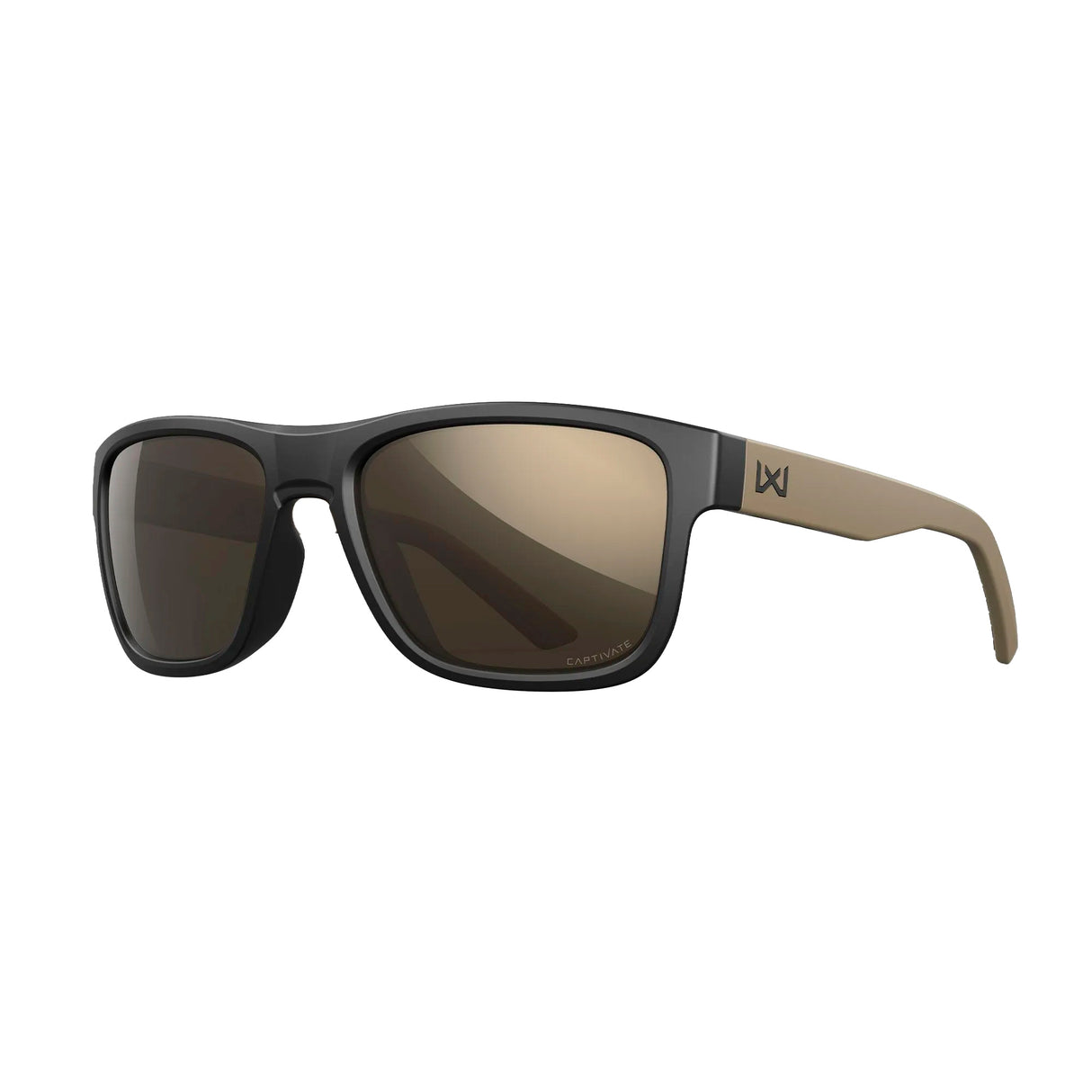 Wiley X - OVATION // Captivate Pol Tungsten Mirror - Matte Black/Tan Frame fra Wiley X - billede nr. 1 hos GrejFreak.dk