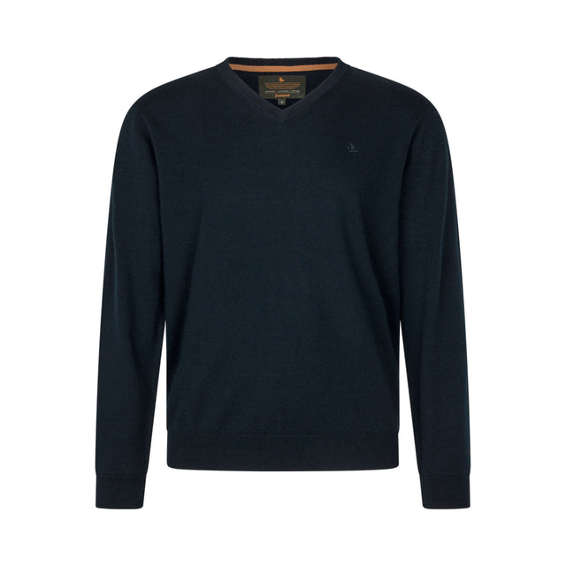 Seeland - Pine V-Neck Pullover // Dark Sapphine fra Seeland - billede nr. 1 hos GrejFreak.dk
