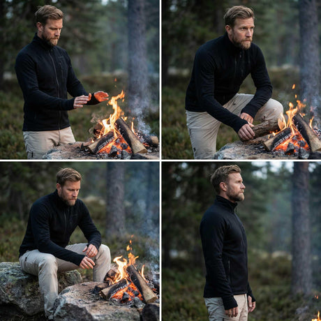 Marselis - Merino Stretch Jakke // Sort fra Marselis - billede nr. 4 hos GrejFreak.dk