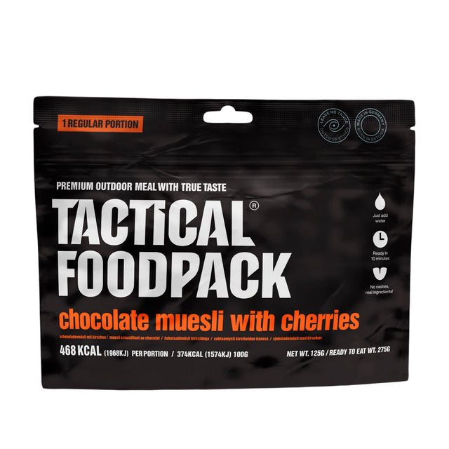Tactical Foodpack - Chokolade Müsli med kirsebær fra Tactical Foodpack - billede nr. 1 hos GrejFreak.dk