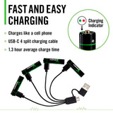 Coast - AAA 1.5V USB-C genopladelige batterier 750 mAh (4 stk) fra Coast - billede nr. 4 hos GrejFreak.dk