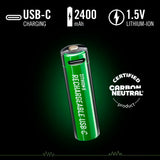 Coast - AA 1.5V USB-C genopladelige batterier 2400 mAh (4 stk) fra Coast - billede nr. 5 hos GrejFreak.dk