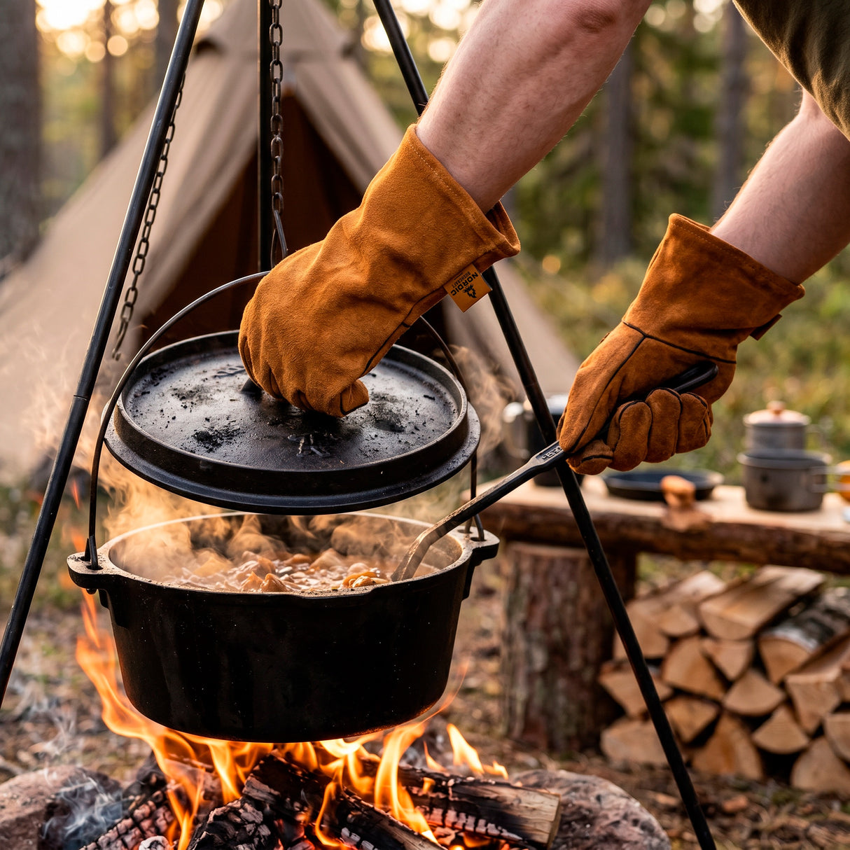 Nordic Bushcraft - Fire Gloves Bålhandsker fra Nordic Bushcraft - billede nr. 3 hos GrejFreak.dk
