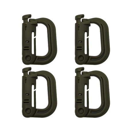 K-Force - Grimloc Karabiner 4-pak // Olivengrøn fra K-Force Tactical - billede nr. 1 hos GrejFreak.dk