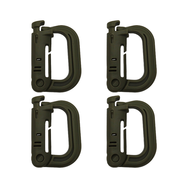 K-Force - Grimloc Karabiner 4-pak // Olivengrøn fra K-Force Tactical - billede nr. 1 hos GrejFreak.dk