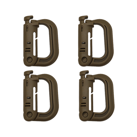 K-Force - Grimloc Karabiner 4-pak // Coyote fra K-Force Tactical - billede nr. 1 hos GrejFreak.dk