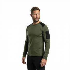Marselis - Merino Crew Neck Trøje // Olivengrøn fra Marselis - billede nr. 1 hos GrejFreak.dk