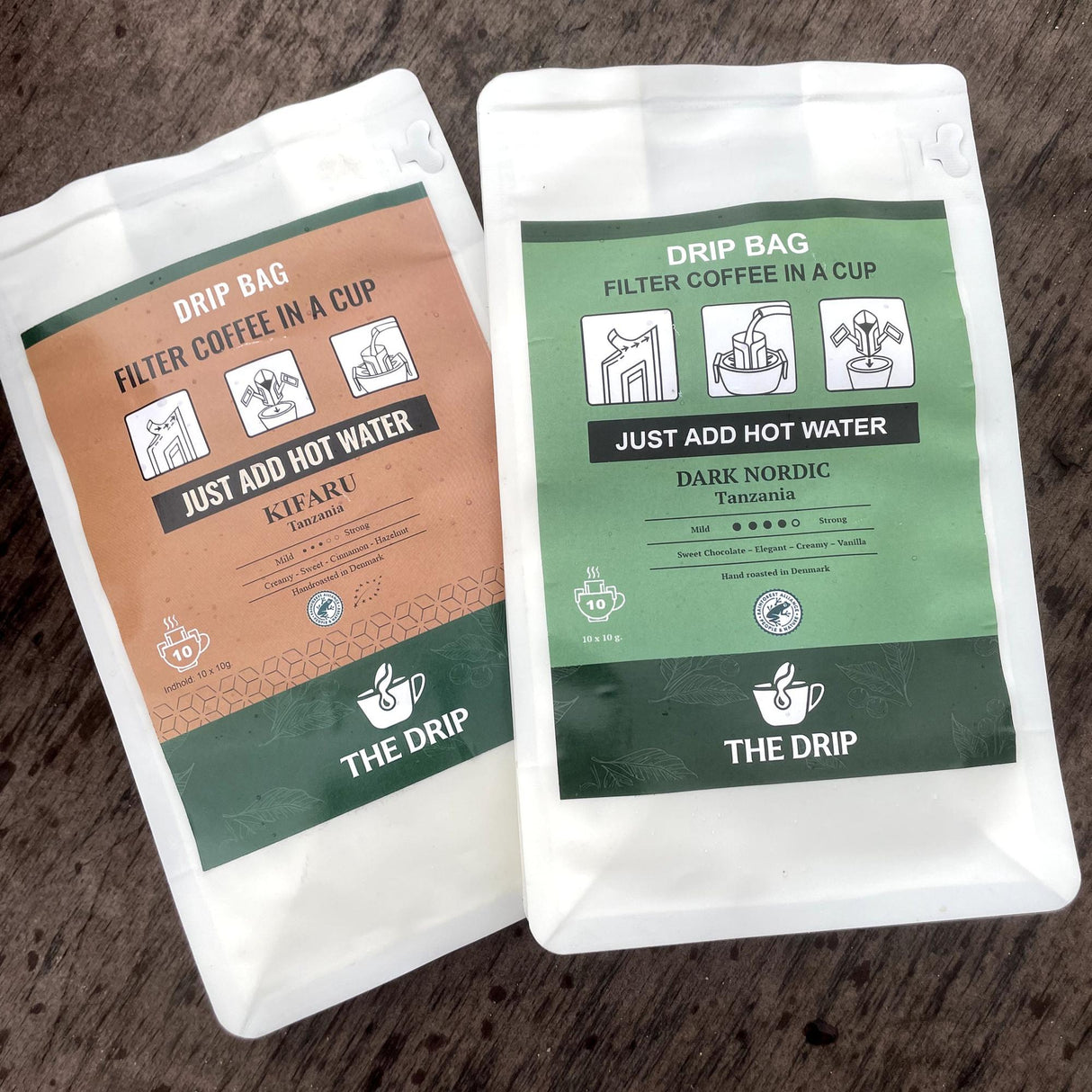 The Drip - Kaffe Drip Bags, Dark Nordic 10-pak fra The Drip - billede nr. 6 hos GrejFreak.dk