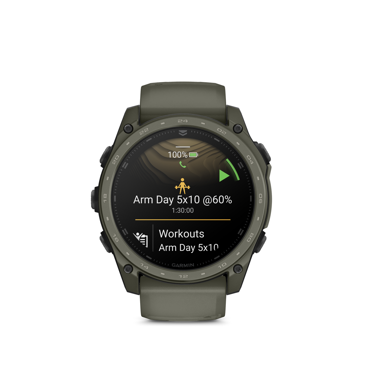 Garmin Tactix 8 Cerakote 51 mm // Olive Drab Titanium fra Garmin - billede nr. 2 hos GrejFreak.dk