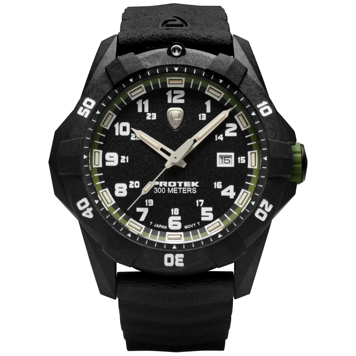 ProTek - PT1005 42 mm Outdoor Ur // Sort & Grøn fra ProTek - billede nr. 1 hos GrejFreak.dk