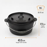 Nordic Bushcraft - 16L Dutch Oven fra Nordic Bushcraft - billede nr. 4 hos GrejFreak.dk