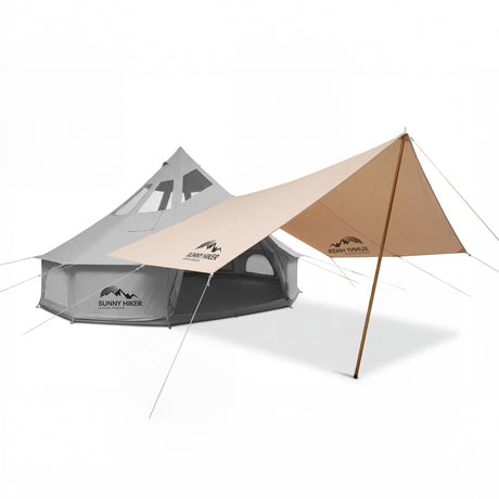 Sunny Hiker - Glamping Solsejl Bomuld (400 x 260 cm) fra Sunny Hiker - billede nr. 1 hos GrejFreak.dk