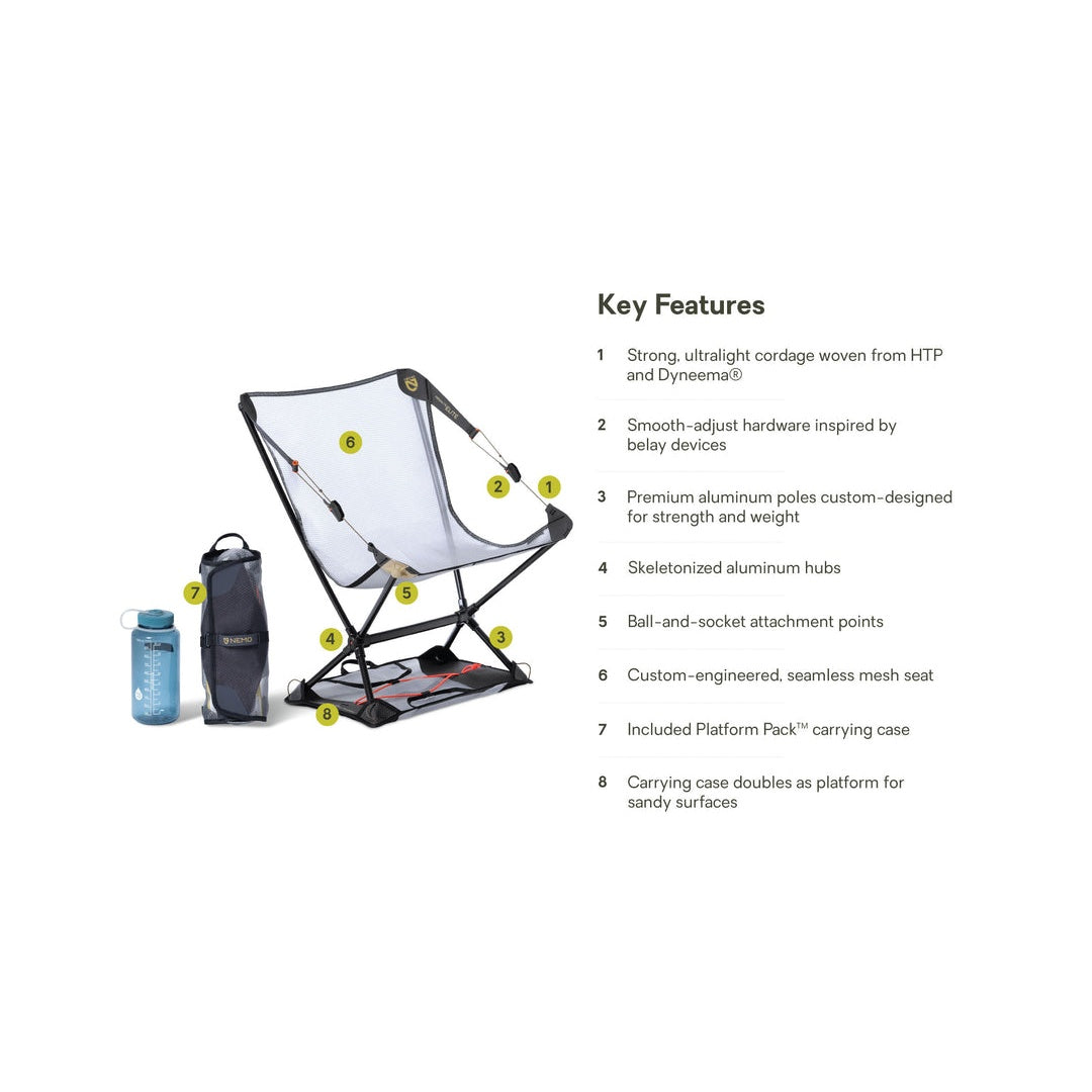 NEMO - Moonlite Elite Foldbar Letvægt Campingstol // Sort fra Nemo - billede nr. 7 hos GrejFreak.dk