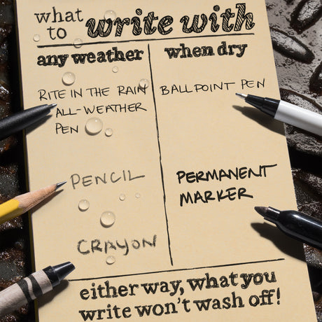 Rite in The Rain - Side Spiral Notebook 22 x 28 cm // Tan fra Rite In The Rain - billede nr. 7 hos GrejFreak.dk