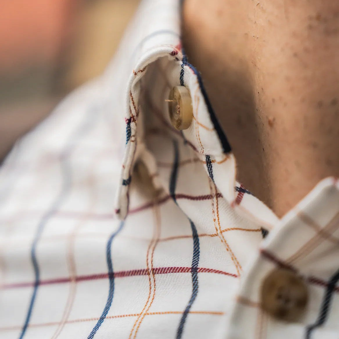 Seeland - Oxford Shooting Skjorte // Classic Blue/Merlot Check fra Seeland - billede nr. 4 hos GrejFreak.dk
