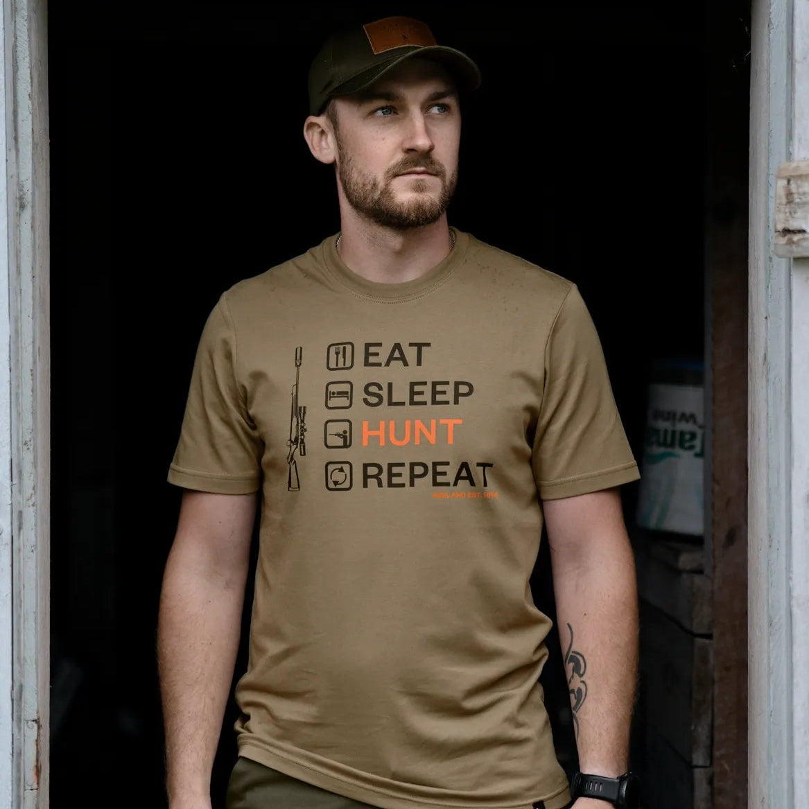 Seeland - Crosslist T-shirt // Covert Green fra Seeland - billede nr. 4 hos GrejFreak.dk