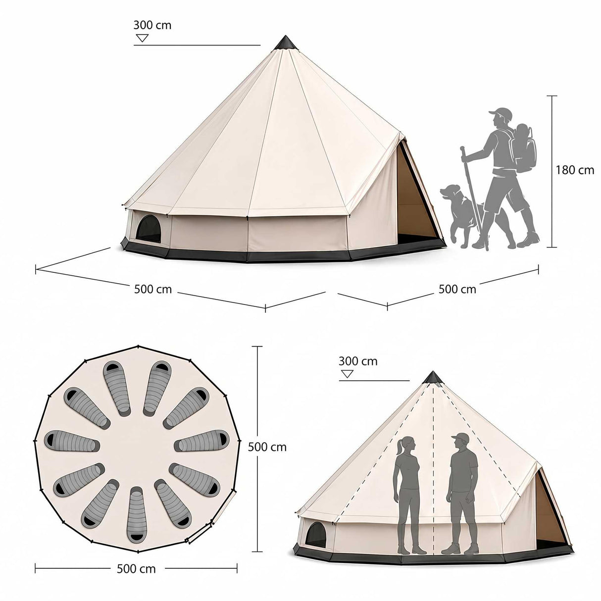 Sunny Hiker - Stargazer Large 10-pers. Bomuldstelt fra Sunny Hiker - billede nr. 6 hos GrejFreak.dk