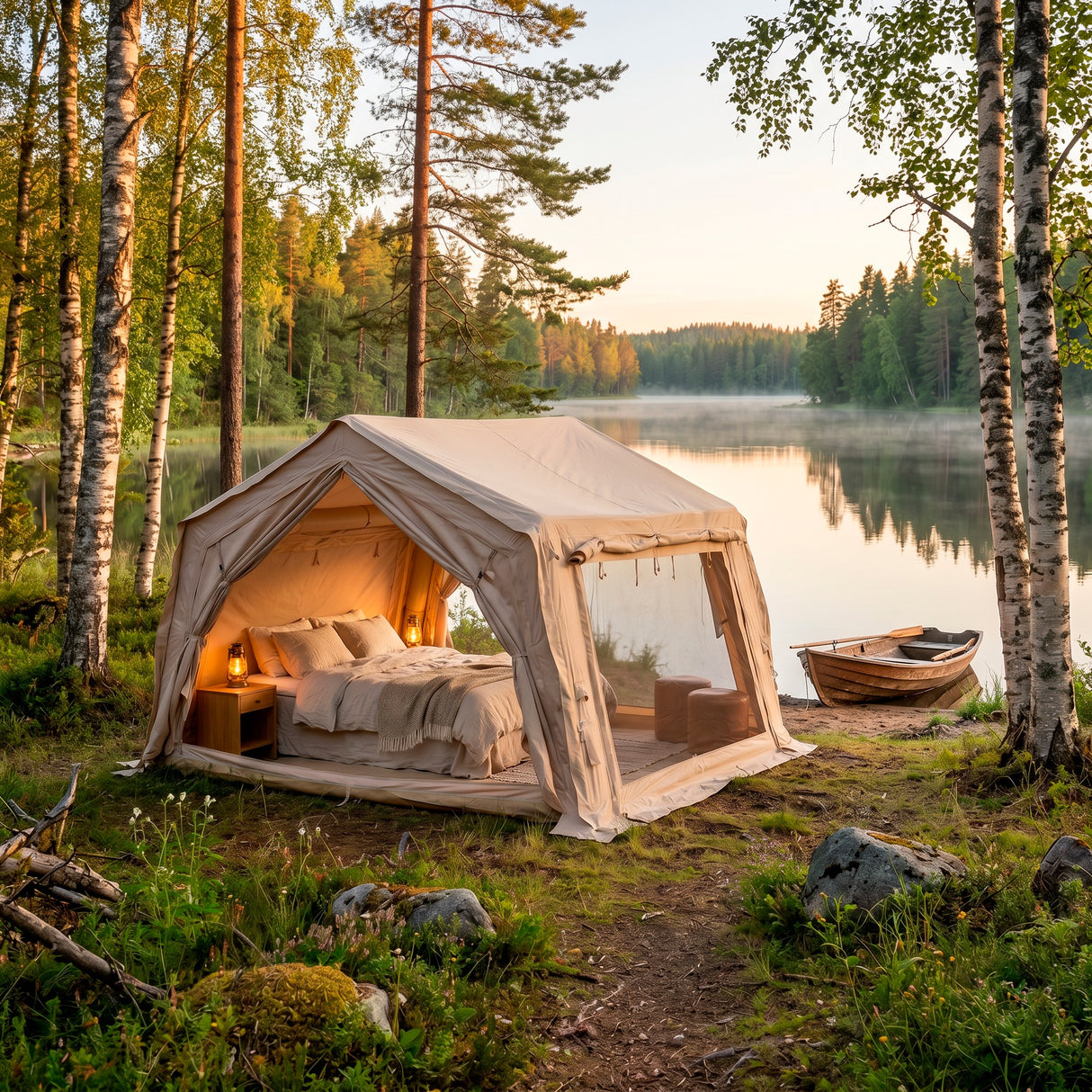 Sunny Hiker - Oppustelig Cottage Bomuld 5-personers Telt fra Sunny Hiker - billede nr. 4 hos GrejFreak.dk