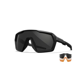 Wiley X - Citadel Ballistiske Solbriller // Sort Stel - 3 Linser Grå / Klar / Orange fra Wiley X - billede nr. 1 hos GrejFreak.dk