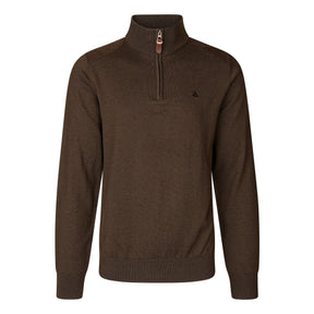 Seeland - Pine Half Zip Sweater // Dark Brown fra Seeland - billede nr. 1 hos GrejFreak.dk