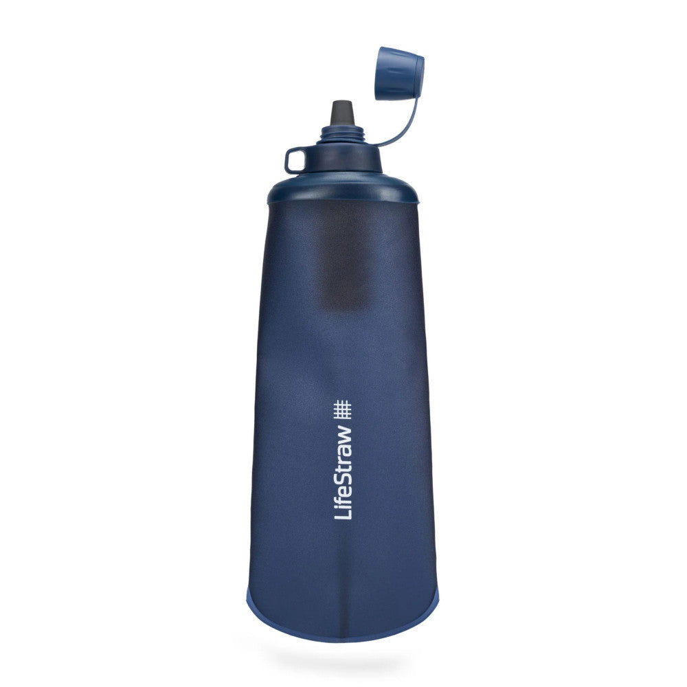 LifeStraw - Peak Squeeze Vandrensningsflaske 1L // Blå fra LifeStraw - billede nr. 1 hos GrejFreak.dk