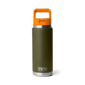 YETI - Rambler Straw Cap Flaske 769 ml // Olivengrøn / King Crab Orange fra YETI - billede nr. 1 hos GrejFreak.dk