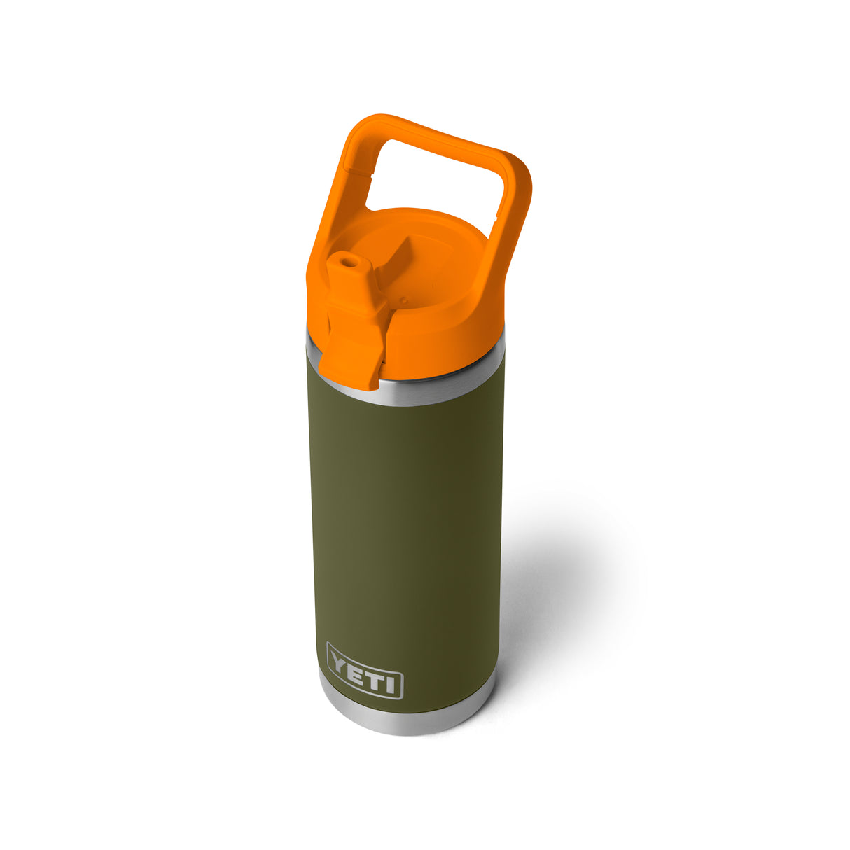 YETI - Rambler Straw Cap Flaske 532 ml // Olivengrøn / King Crab Orange fra YETI - billede nr. 1 hos GrejFreak.dk