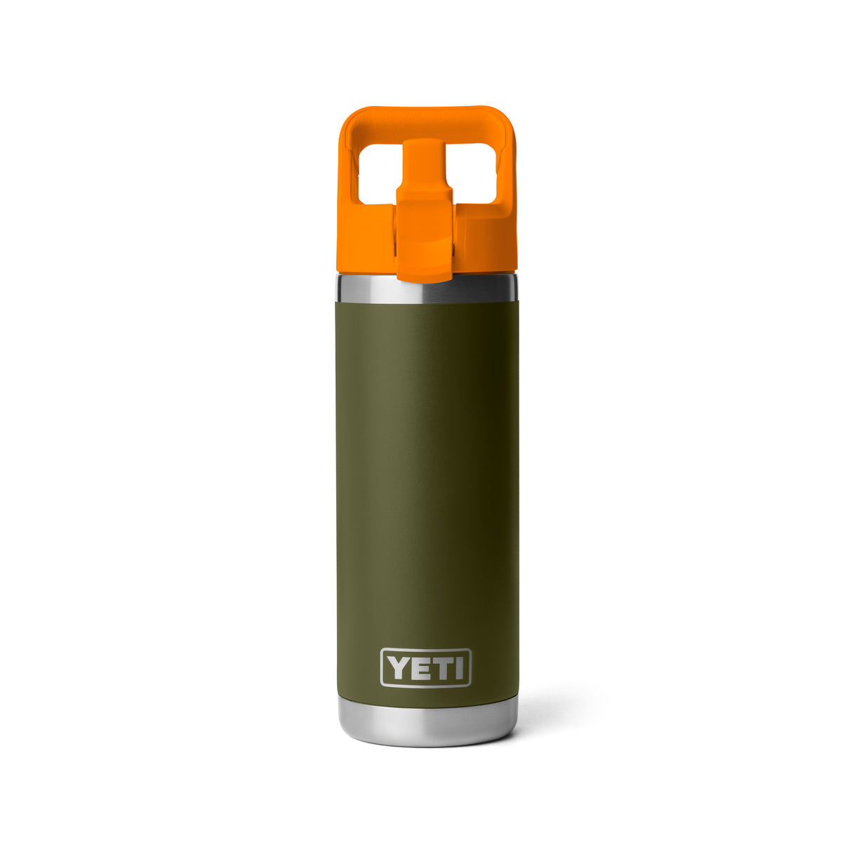YETI - Rambler Straw Cap Flaske 532 ml // Olivengrøn / King Crab Orange fra YETI - billede nr. 2 hos GrejFreak.dk