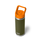 YETI - Rambler Straw Cap Flaske 532 ml // Olivengrøn / King Crab Orange fra YETI - billede nr. 3 hos GrejFreak.dk