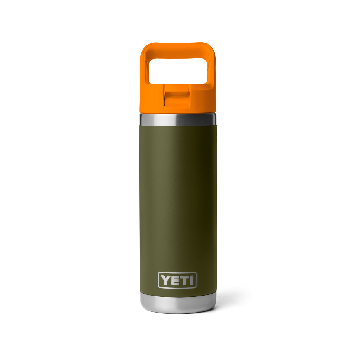 YETI - Rambler Straw Cap Flaske 532 ml // Olivengrøn / King Crab Orange fra YETI - billede nr. 4 hos GrejFreak.dk