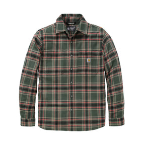 Carhartt - Langærmet Flannel Skjorte // Forestry Green / Amber Terrain fra Carhartt - billede nr. 1 hos GrejFreak.dk