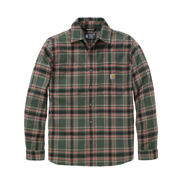 Carhartt - Langærmet Flannel Skjorte // Forestry Green / Amber Terrain fra Carhartt - billede nr. 1 hos GrejFreak.dk