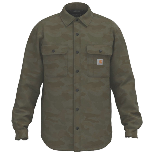 Carhartt - Canvas Fleece Lined Skjortejakke // Army Green Camo fra Carhartt - billede nr. 1 hos GrejFreak.dk