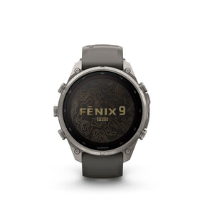 Garmin - Fenix 9 Pro inReach Solar 47 mm // Titanium Pebble Grey fra Garmin - billede nr. 1 hos GrejFreak.dk